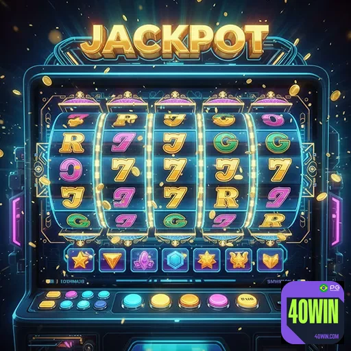 Imagem de máquinas de slots no site 40win, especializado em jogos de caça-níqueis online.